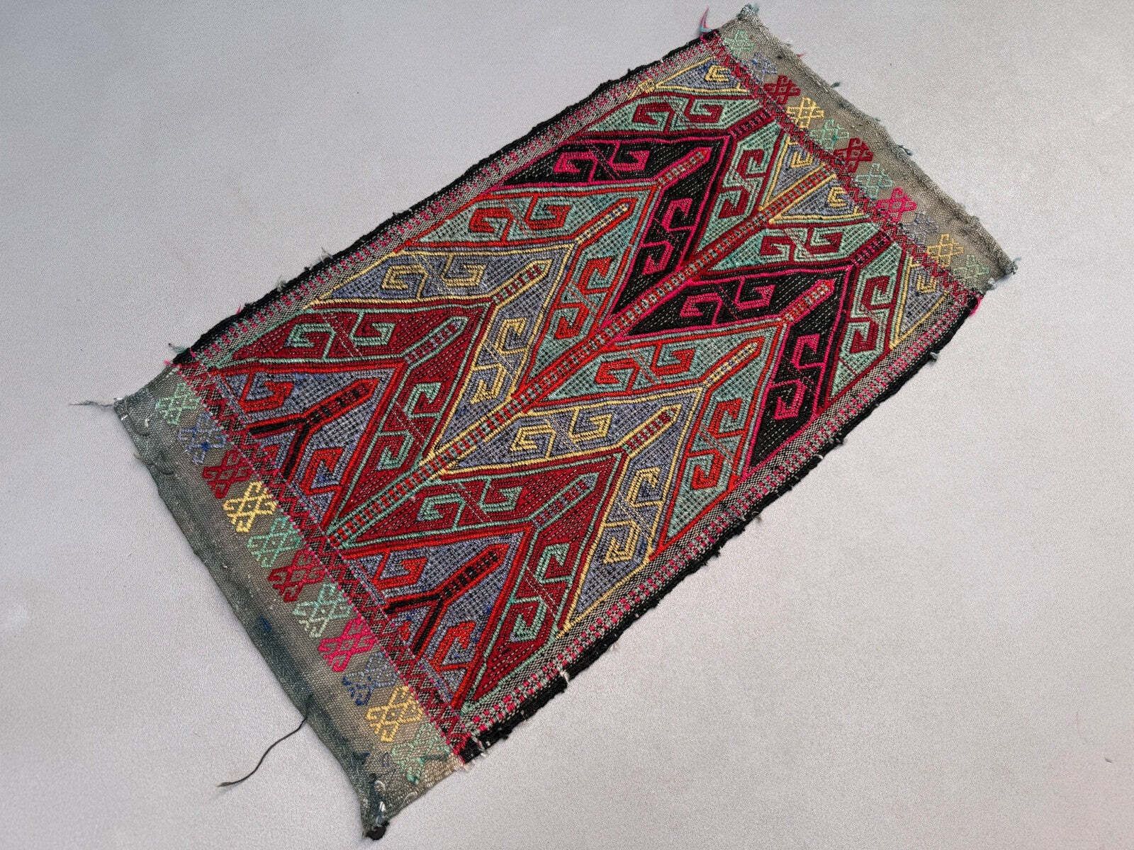 Vintage Turks Mini Kilim 45x80 cm Wol Klein Kelim Loper, Shabby Chic photo furniture