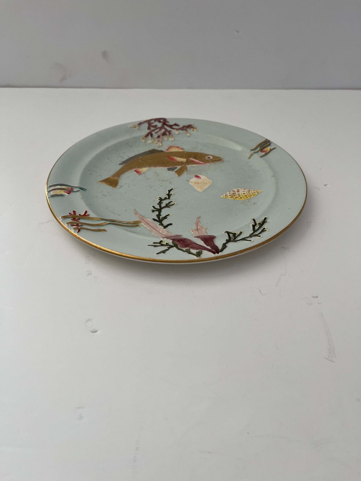 photo furniture Ridgway Ironstone Bord, Handgeschilderd Visontwerp, Aesthetic Period, ca. 1884