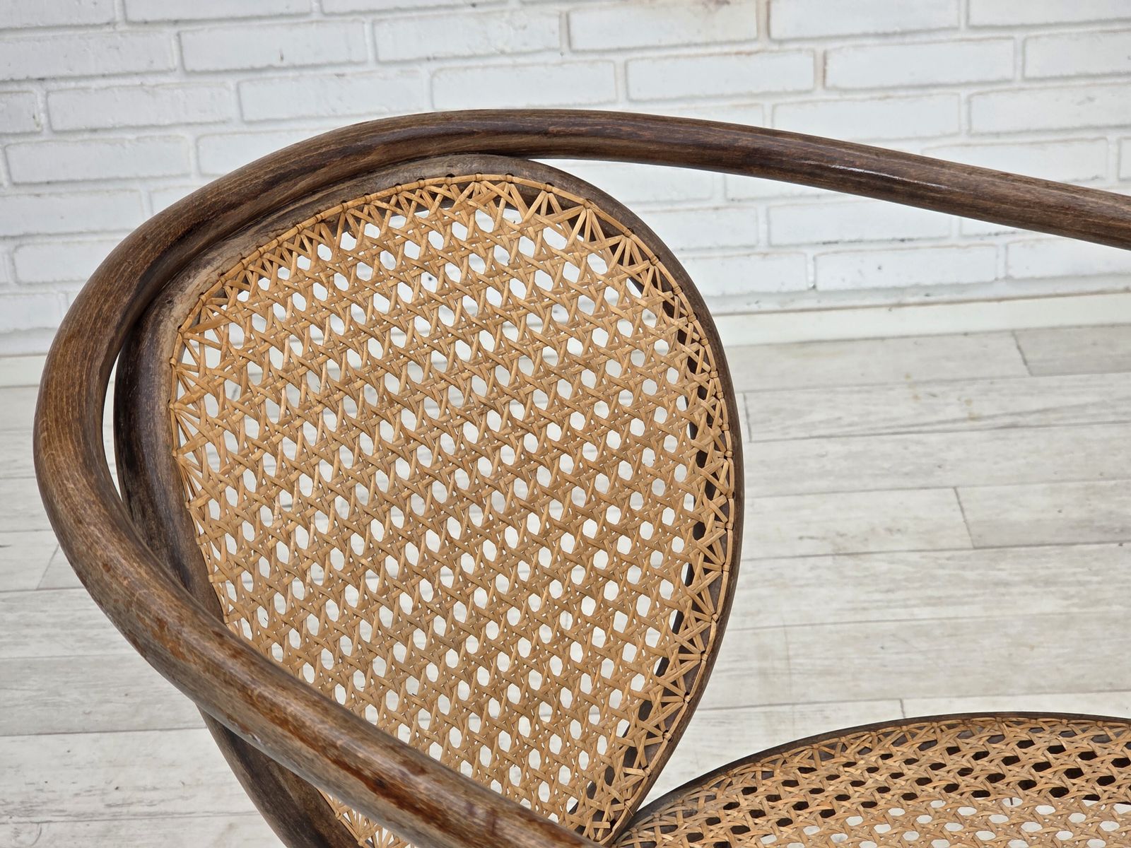 1950s, Swivel Armchair, Bent Wood, Furniture Mesh. photo 850.0