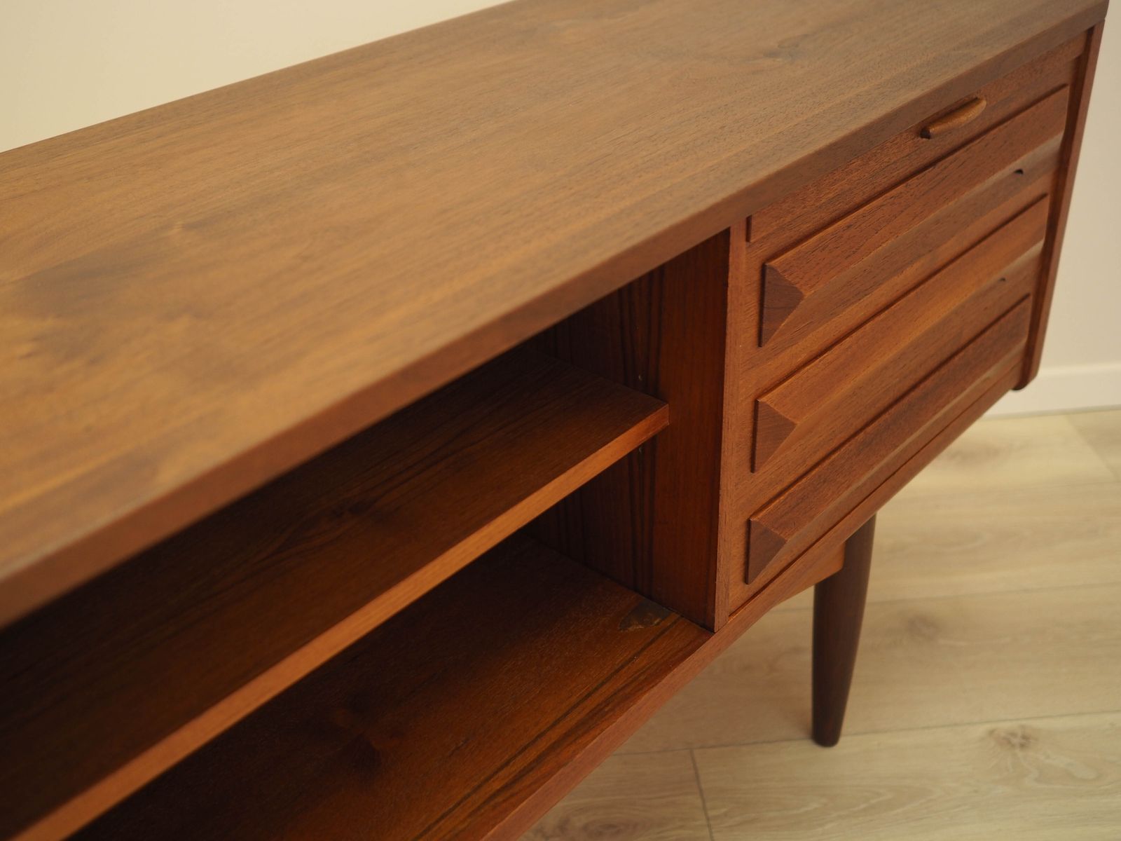 Furniture Danish Teak Sideboard With Pull Out Surfaces And Drawers, 1970s photo