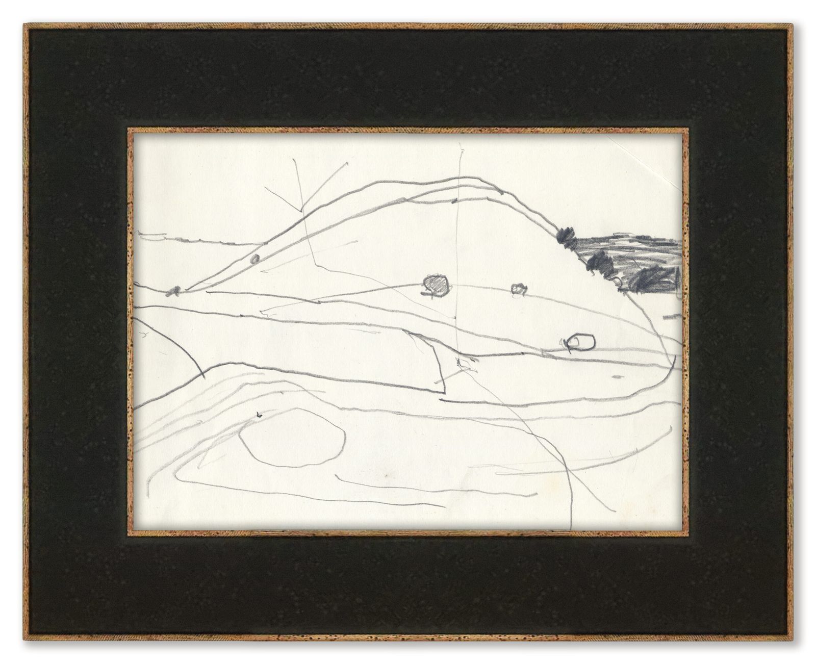 Minimalistische abstracte landschapstekening, Henry Cliffe, 1977