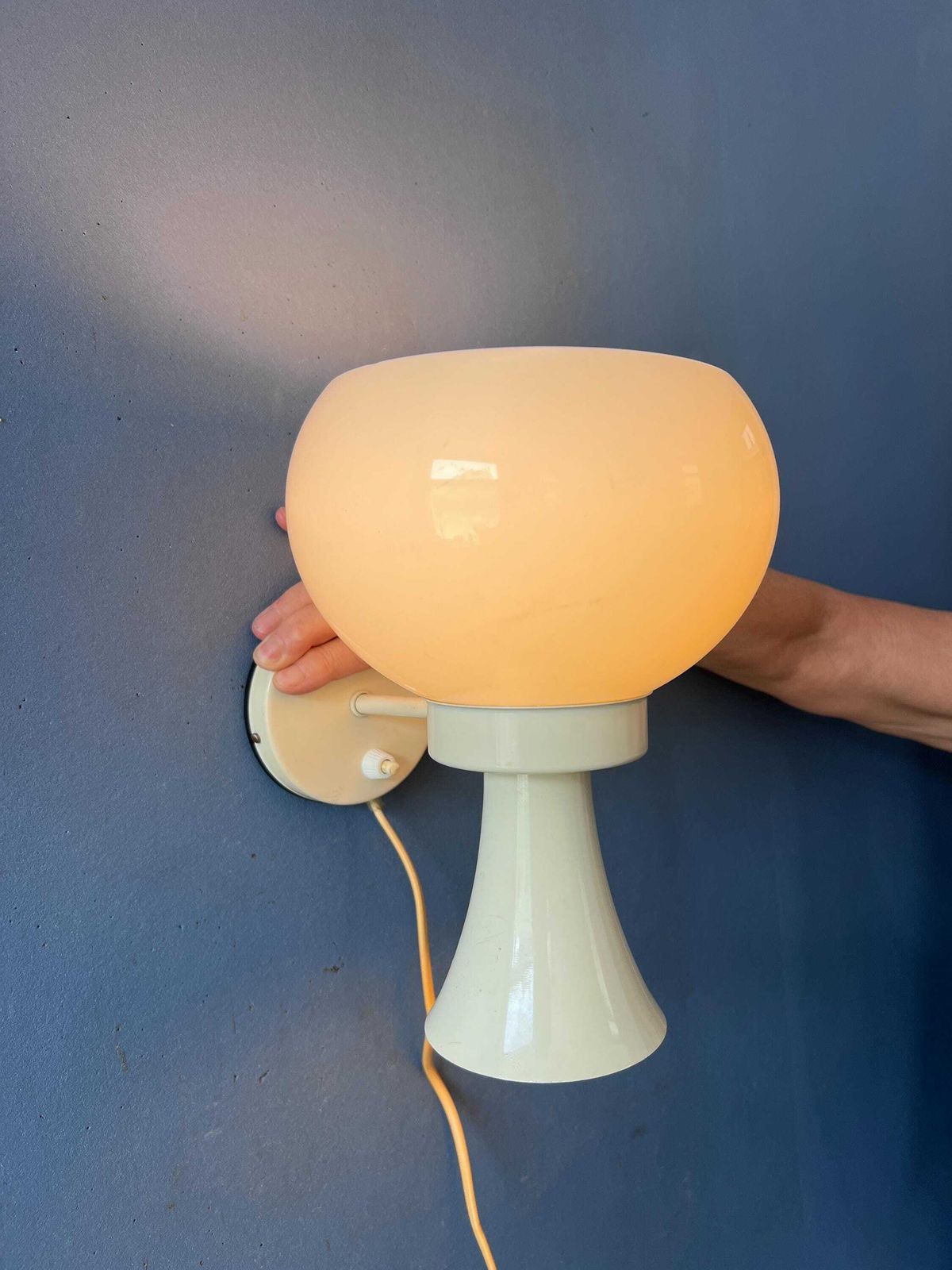 Vintage Herda Diabolo Mushroom Wandlamp | jaren 1970 Space Age Wandlamp