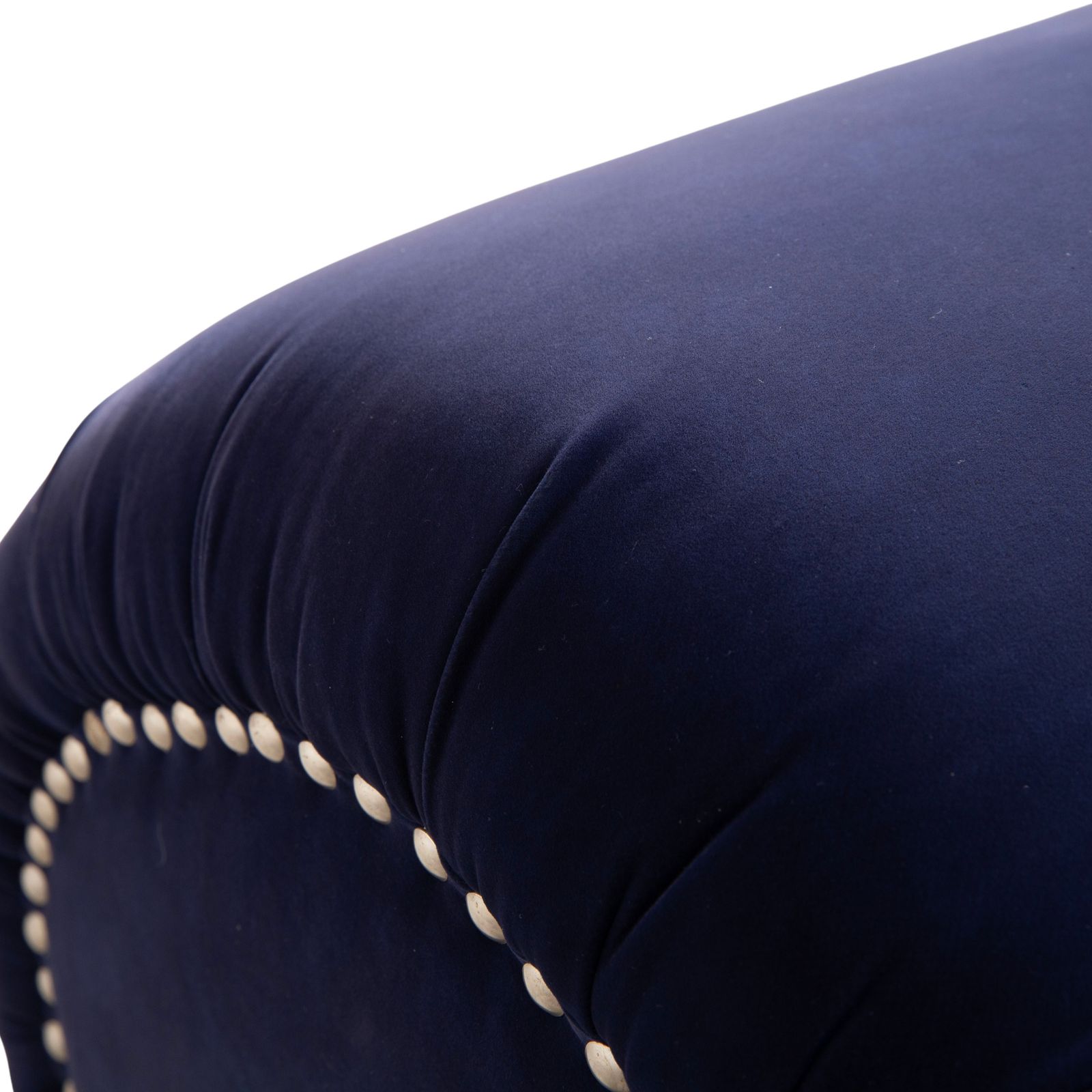 Bretz Gaudi Velvet Fabric Stool Dark Blue photo 558.0