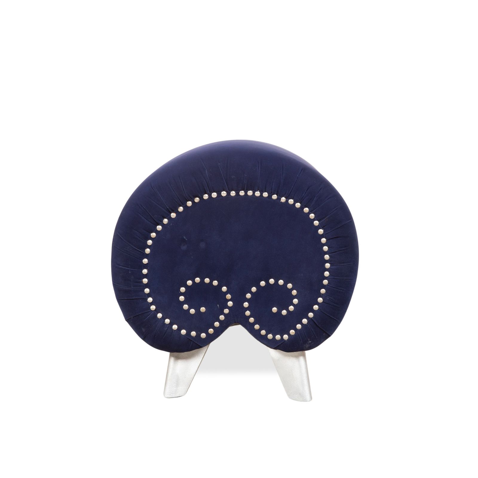 photo furniture Bretz Gaudi Velvet Fabric Stool Dark Blue