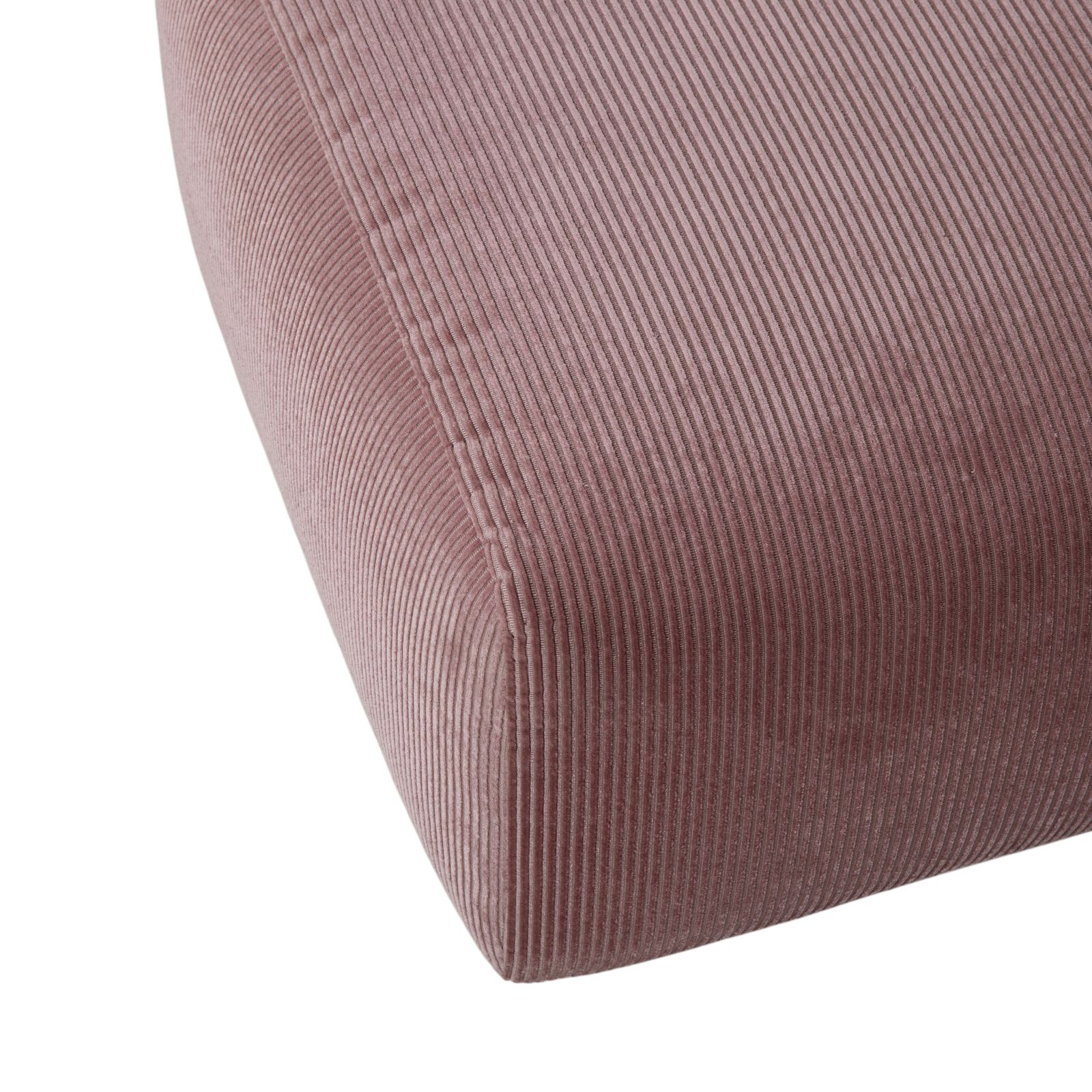 Tabouret Cor Moss en tissu velours côtelé rose mauve photo Mobilier