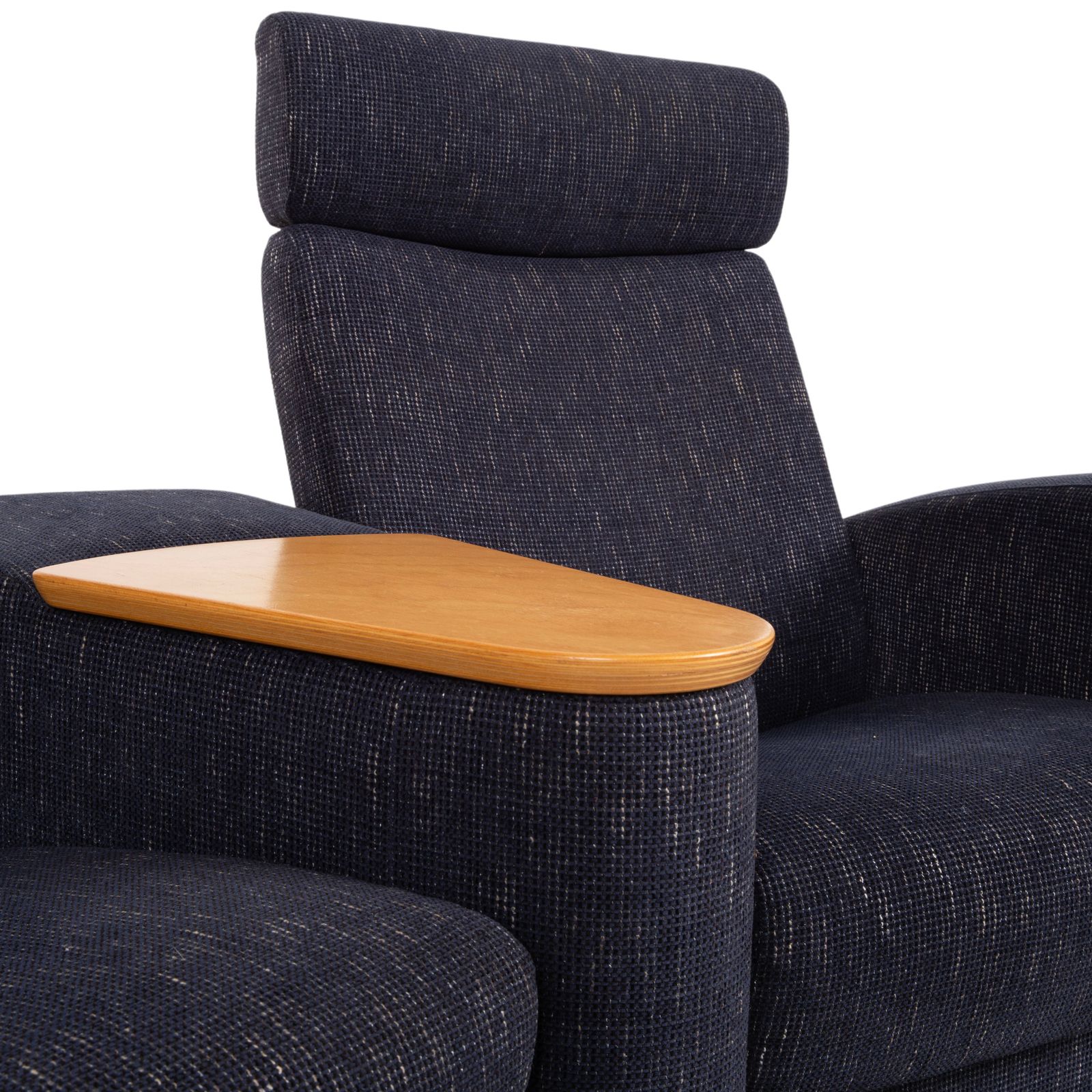 Stressless Arion Stoffen Bank Donkerblauw Tweezitter Functionele Hometheaterbank Manuele Functie photo vinterior
