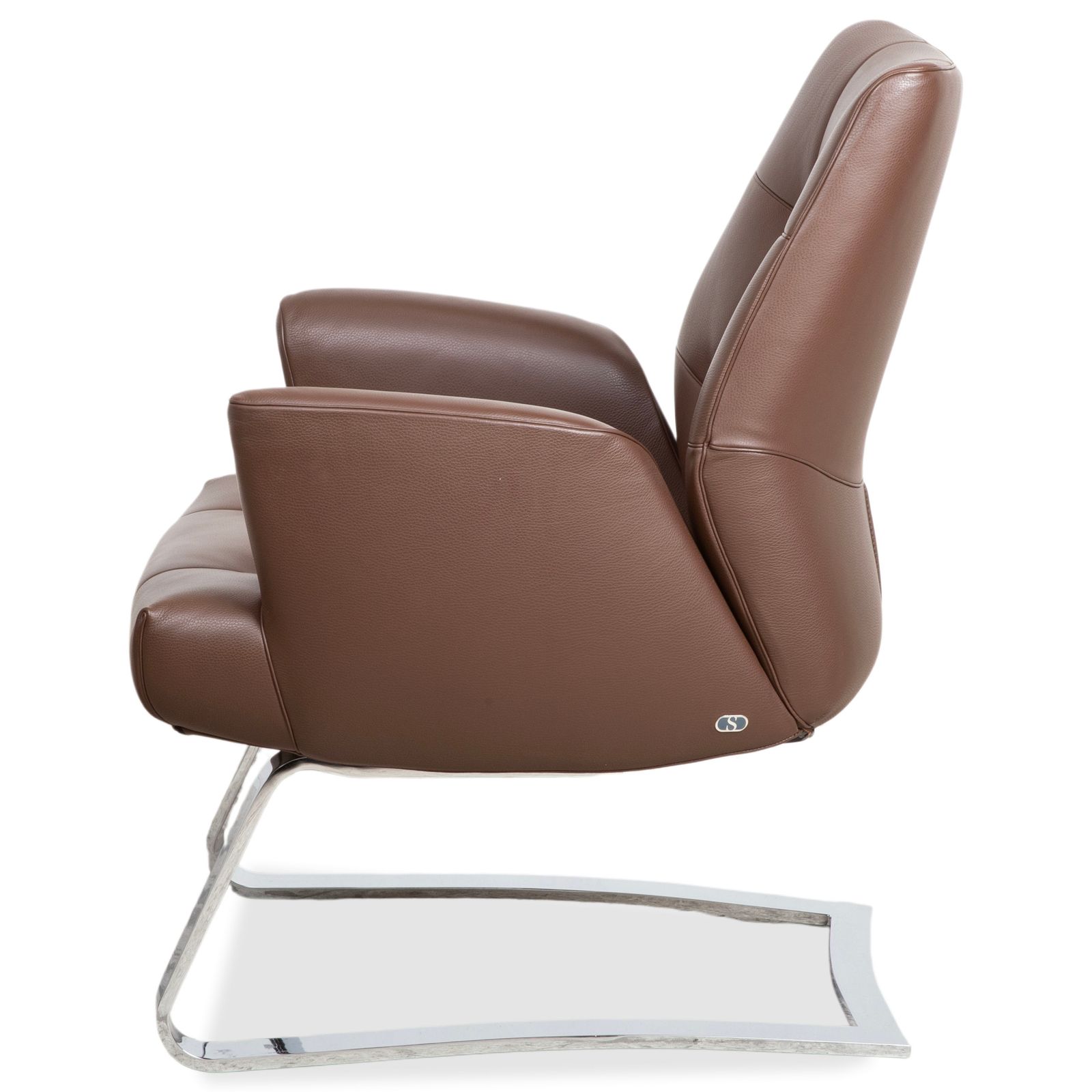 Mobilier Ensemble fauteuil De Sede DS-258 en cuir et métal, marron et chrome photo