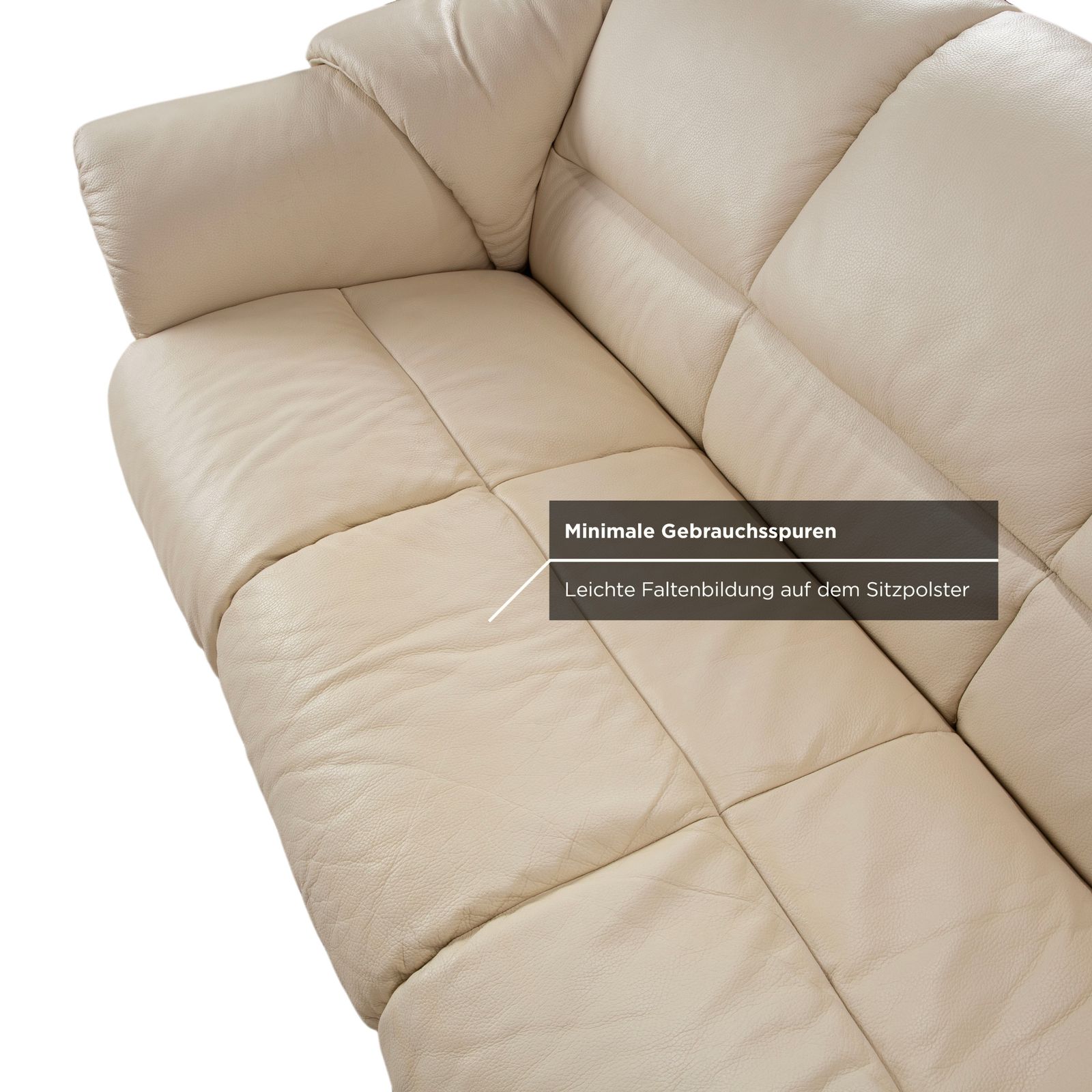 photo for sale Canapé 4 places Stressless Oslo en cuir, blanc crème coquille d'œuf