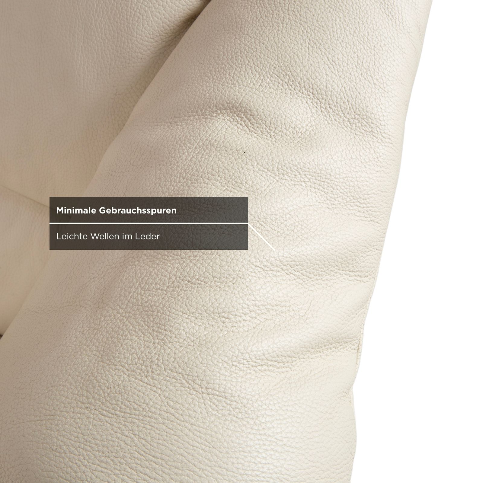Mobilier Canapé 4 places Stressless Oslo en cuir, blanc crème coquille d'œuf photo