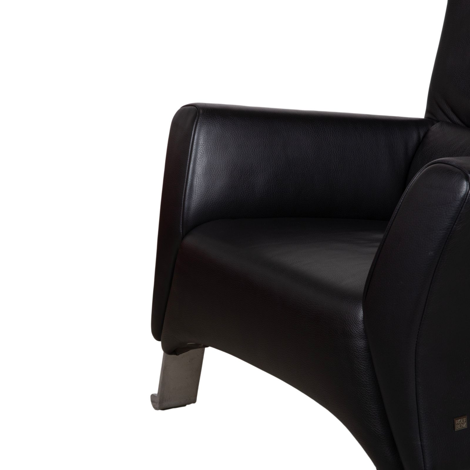 Fauteuil Rolf Benz 322 en cuir et métal, noir photo for sale