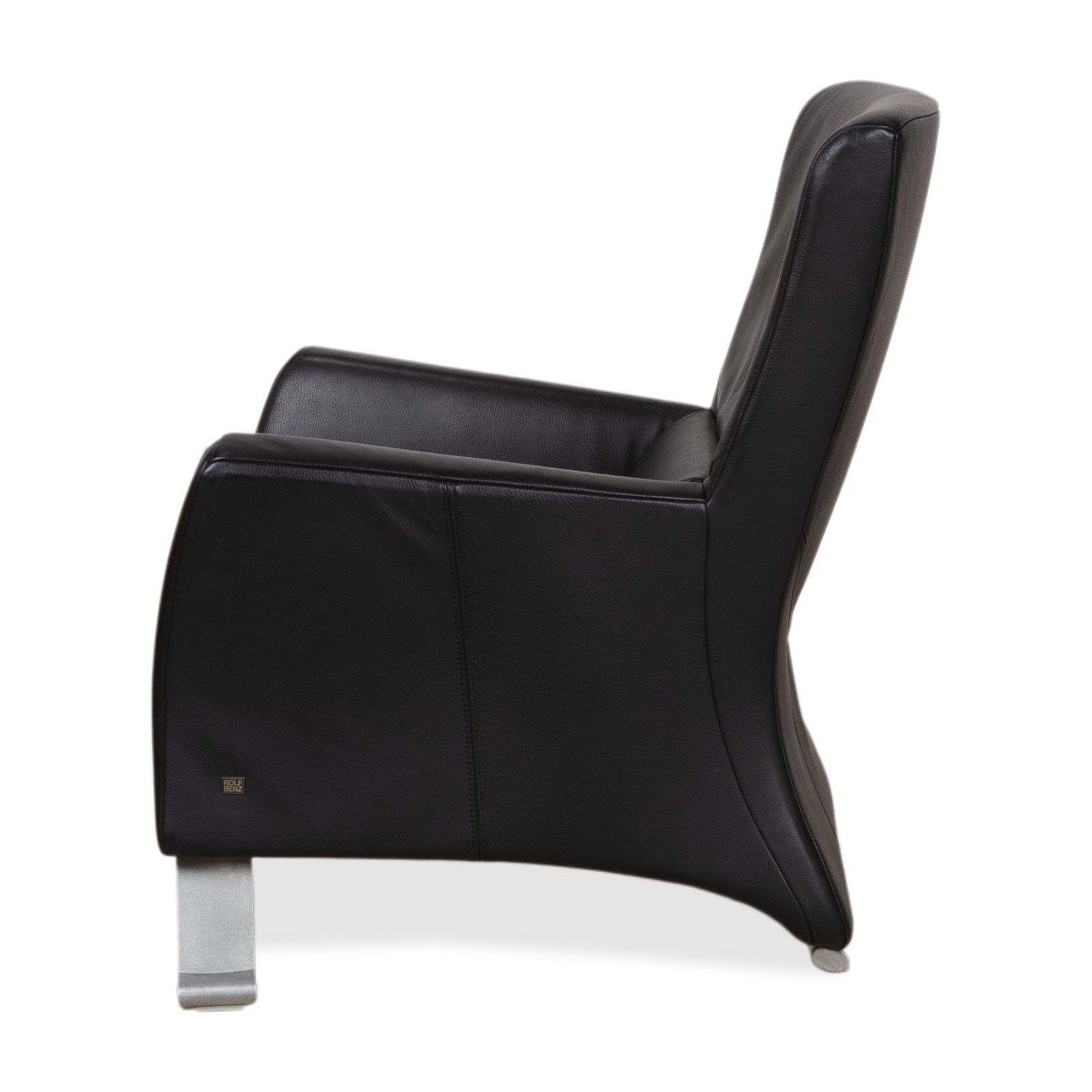 photo for sale Fauteuil Rolf Benz 322 en cuir et métal, noir