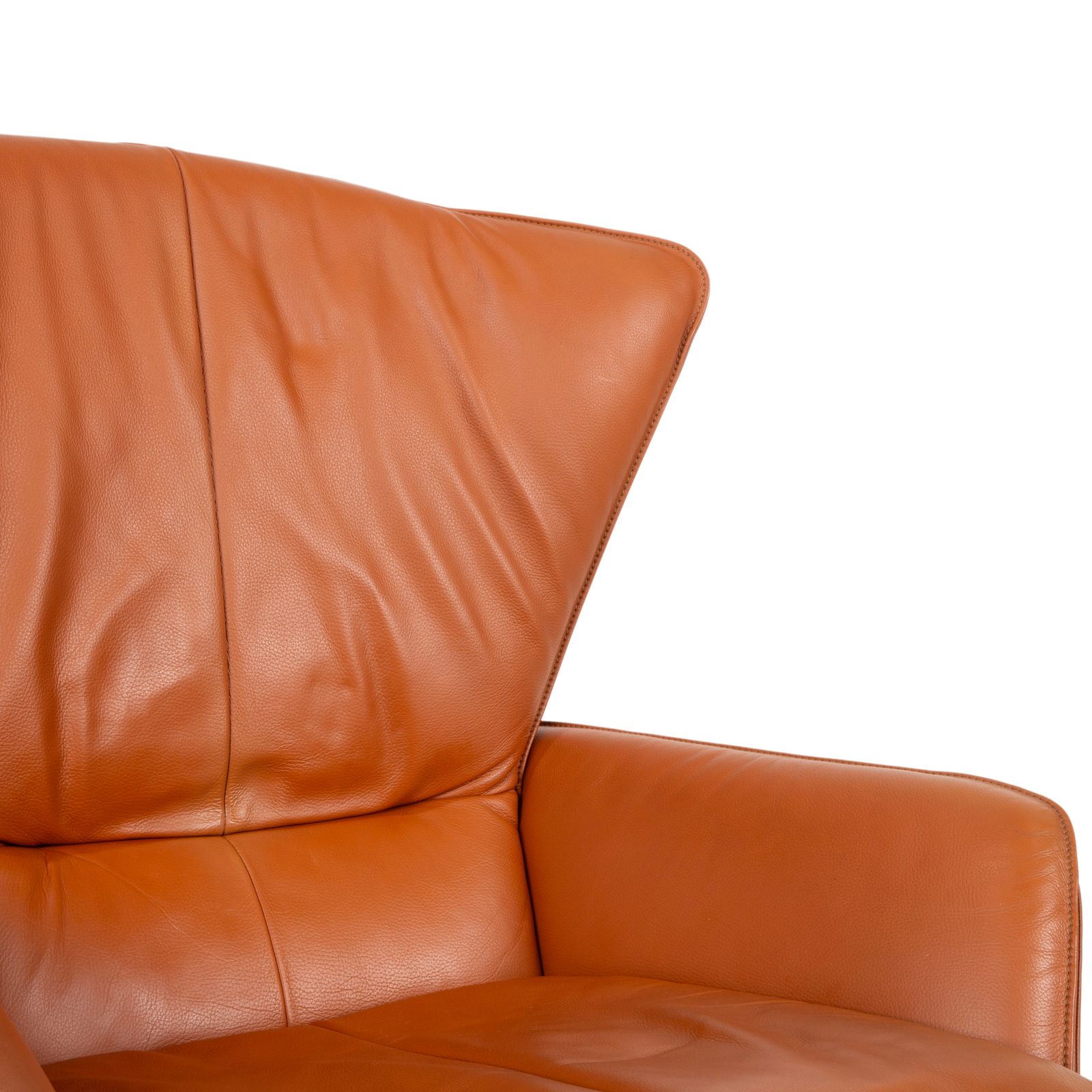 Fauteuil FSM Unus en cuir et chrome, cognac, fonction manuelle photo 2123.0