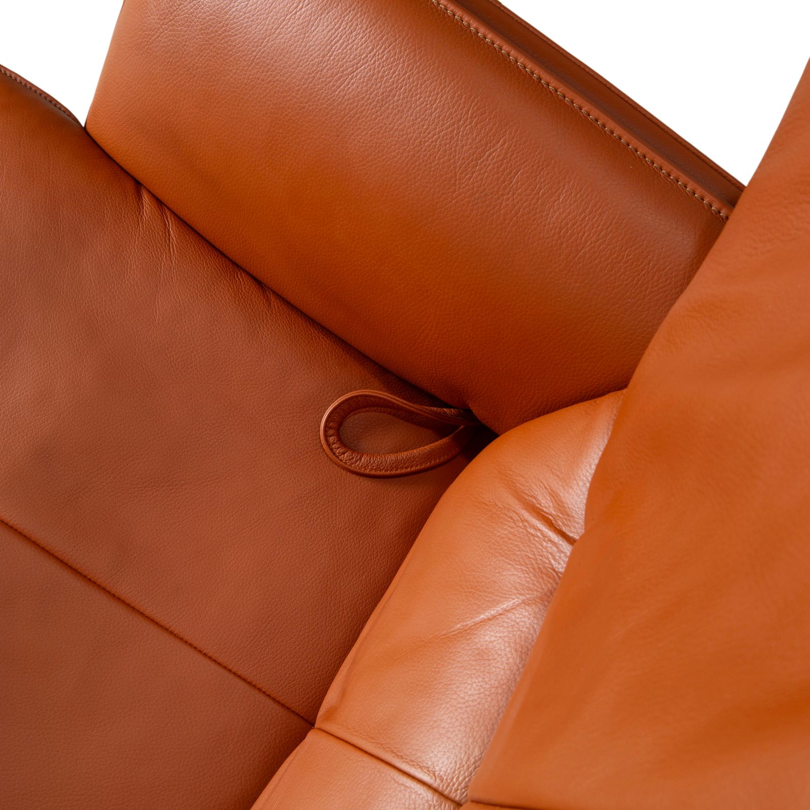 Fauteuil FSM Unus en cuir et chrome, cognac, fonction manuelle photo vintage