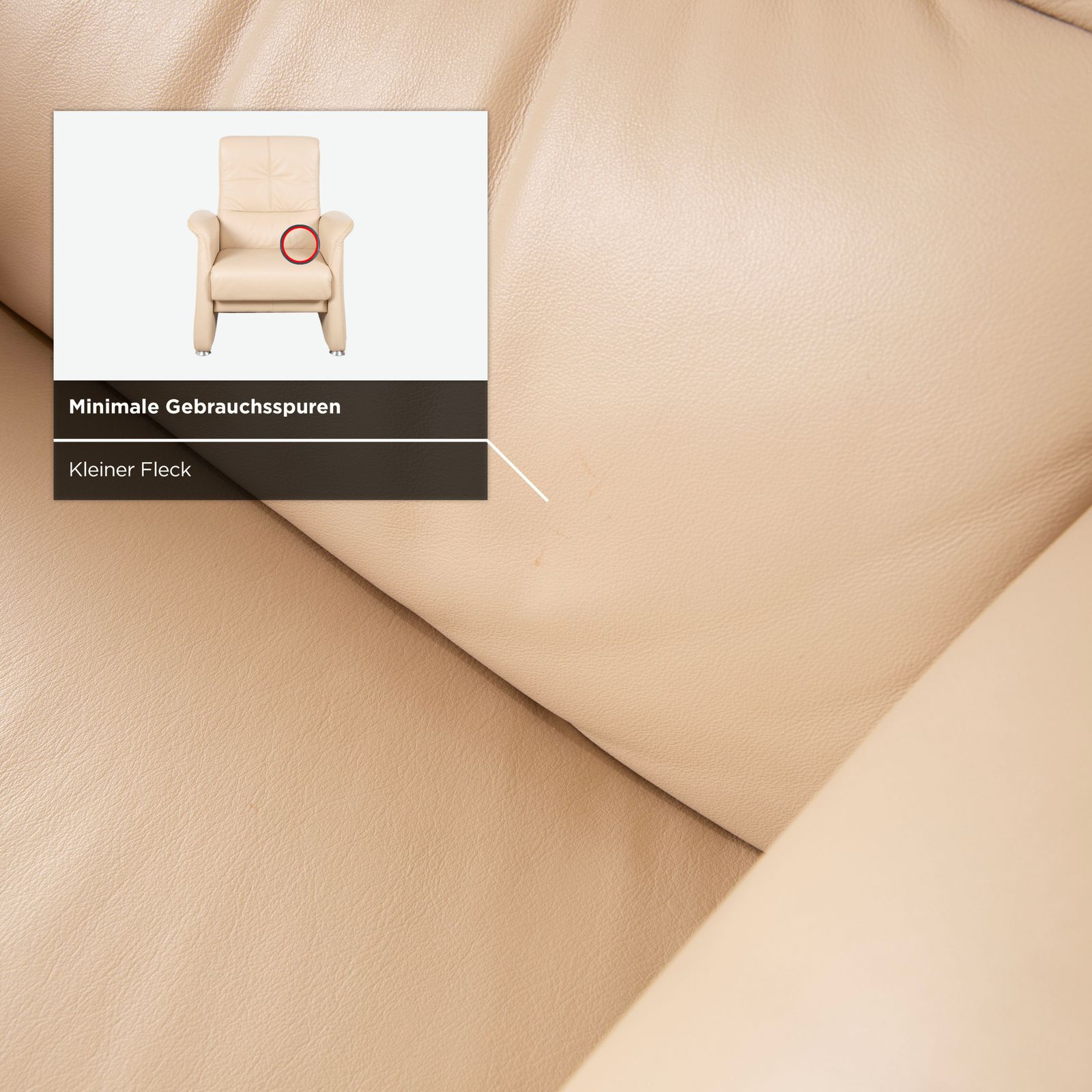 photo furniture Himolla 6001 Leather Armchair Cream