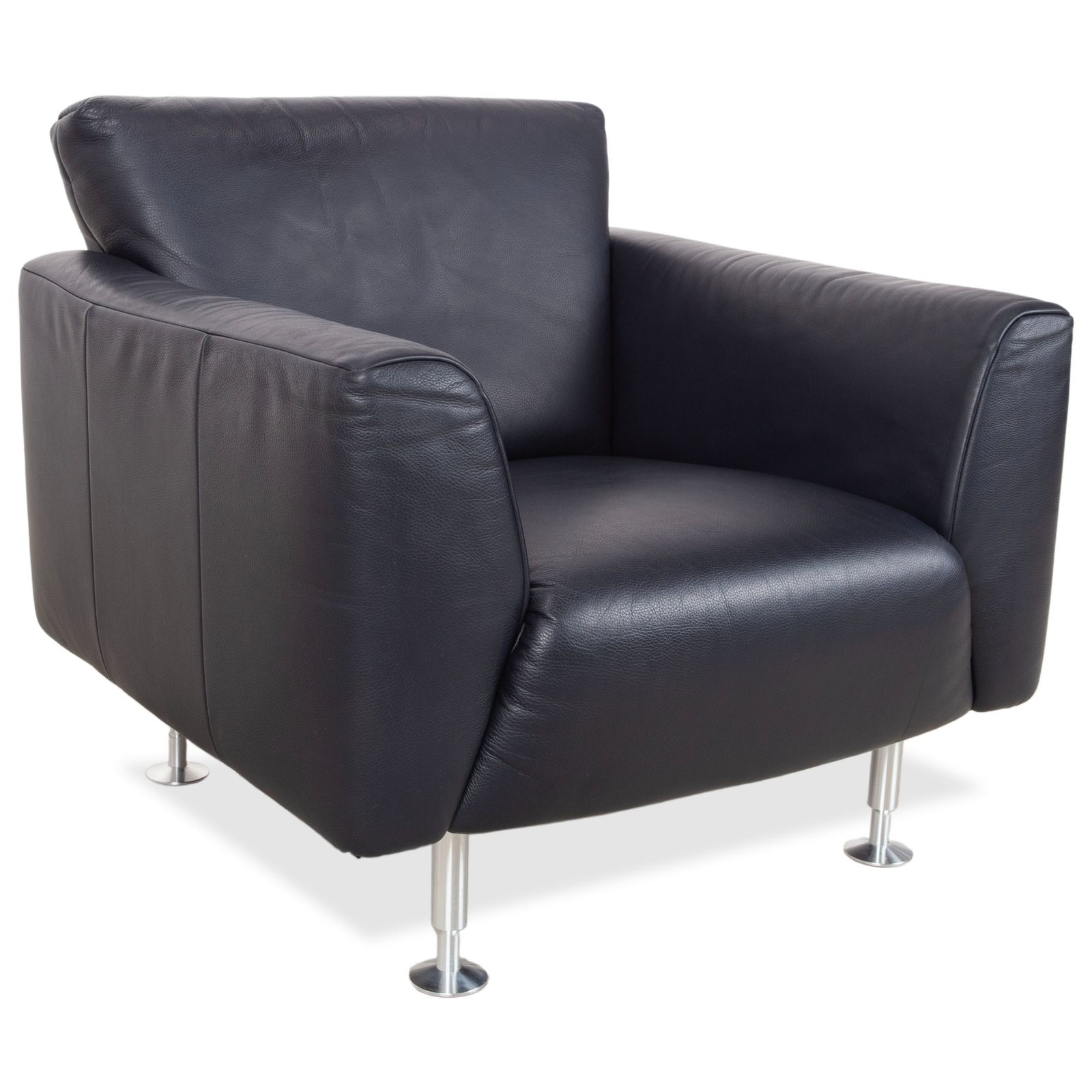 Ensemble fauteuil Rolf Benz 250 en cuir bleu marine photo Mobilier