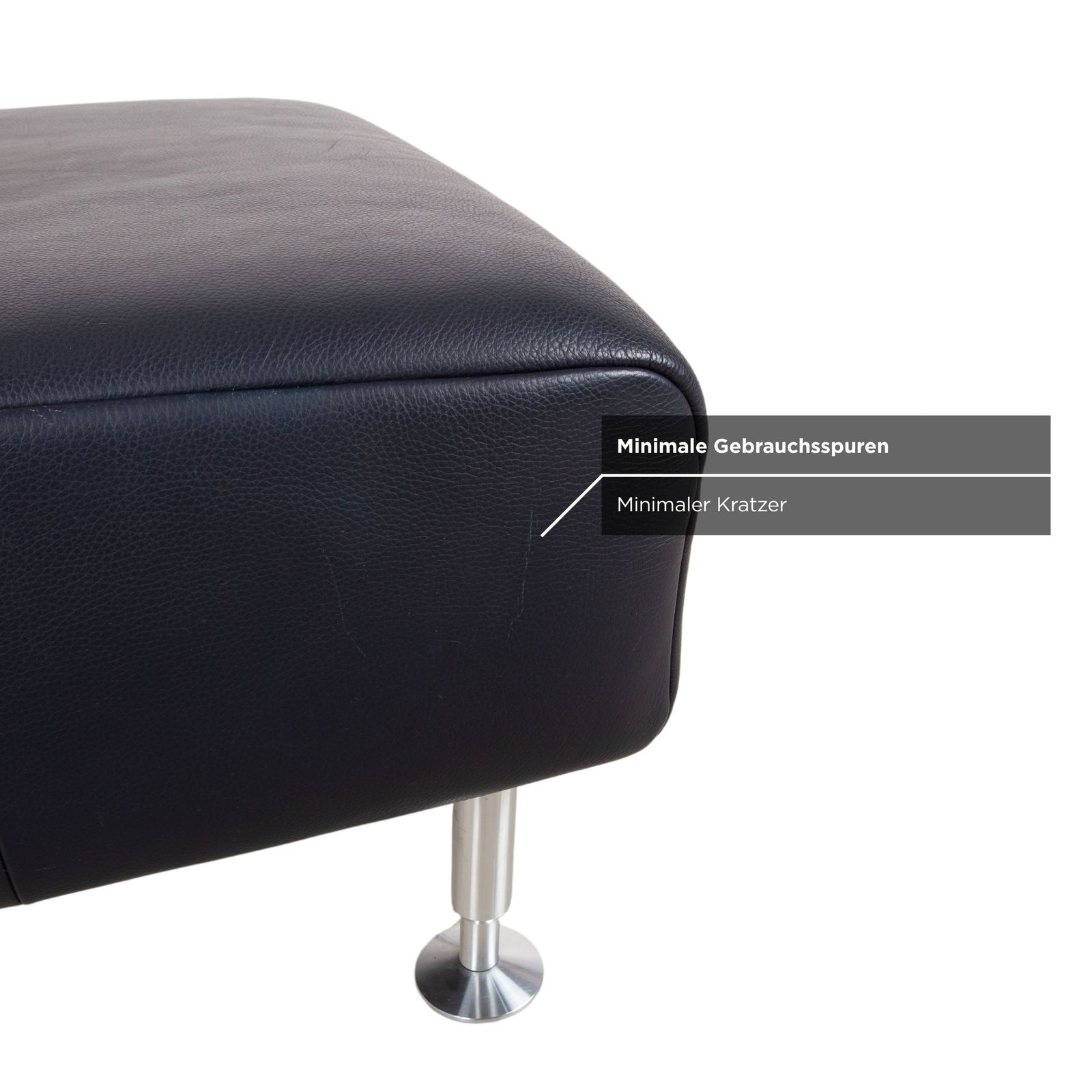 Mobilier Ensemble fauteuil Rolf Benz 250 en cuir bleu marine photo