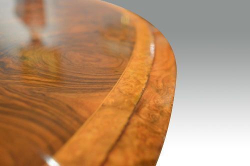 Quality Burr Walnut, Amboyna And Marquetry Inlaid Antique Window,Lamp Table photo Furniture