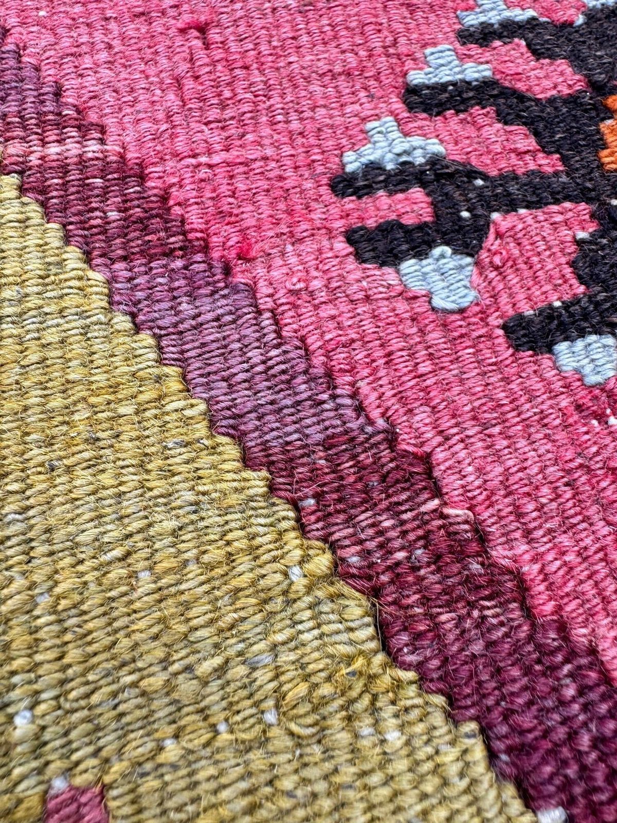 Kilim Beklede Kruk 1,03m X 0,47m X H0,40m photo vintage