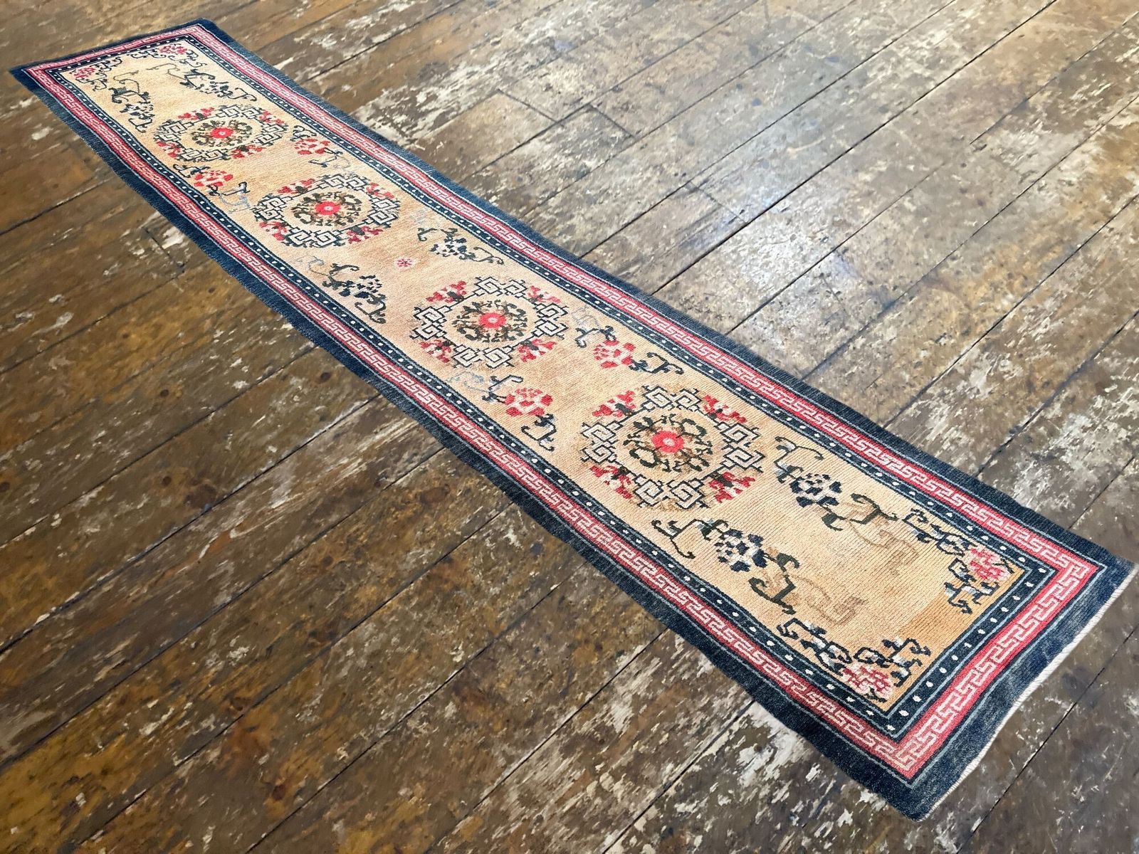 Antique Tibetan Runner 4.03m X 0.81m photo 1500.0
