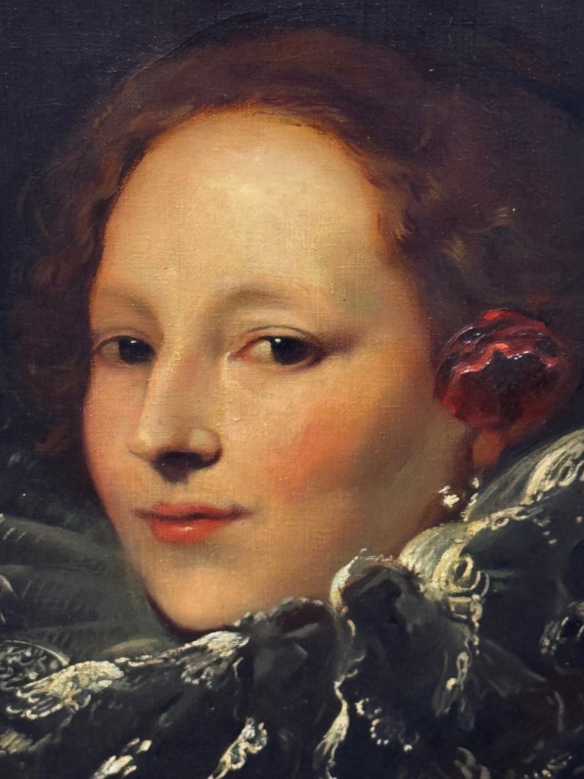 Antiek olieverf portret van Marchesa Elena Grimaldi Cattaneo naar Anthony Van Dyck photo 5000.0