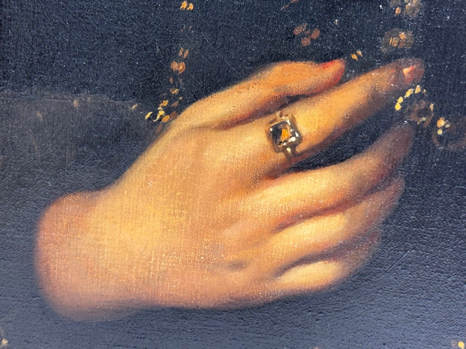 photo for sale Antiek olieverf portret van Marchesa Elena Grimaldi Cattaneo naar Anthony Van Dyck