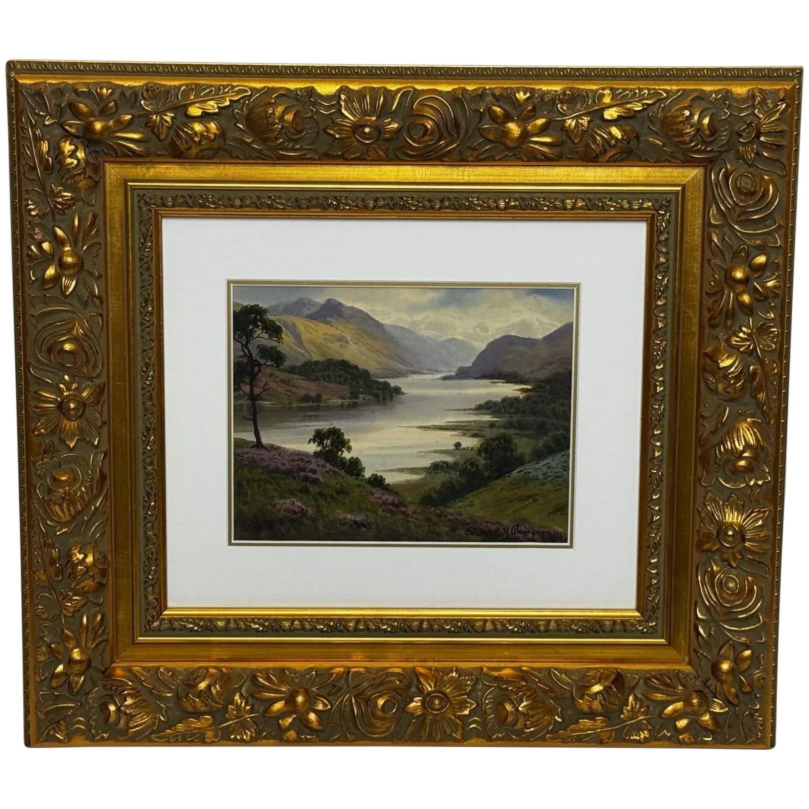 Schilderij van het Lake District, Thirlmere en Helvellyn, door Edward Horace Thompson, ca. 1925
