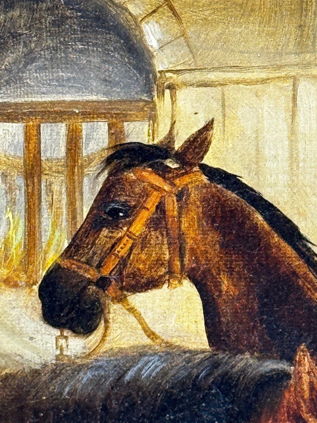 photo buy Victorian Oil Painting The Hunting Stud After John Frederick Herring Snr  C1900