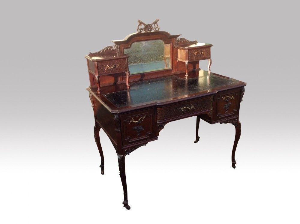 Superb Quality Antique Mahogany Bon Heur Du Jour Desk 42" X 25" X 48" High 107cms X 63cms X 122cms High photo 3200.0