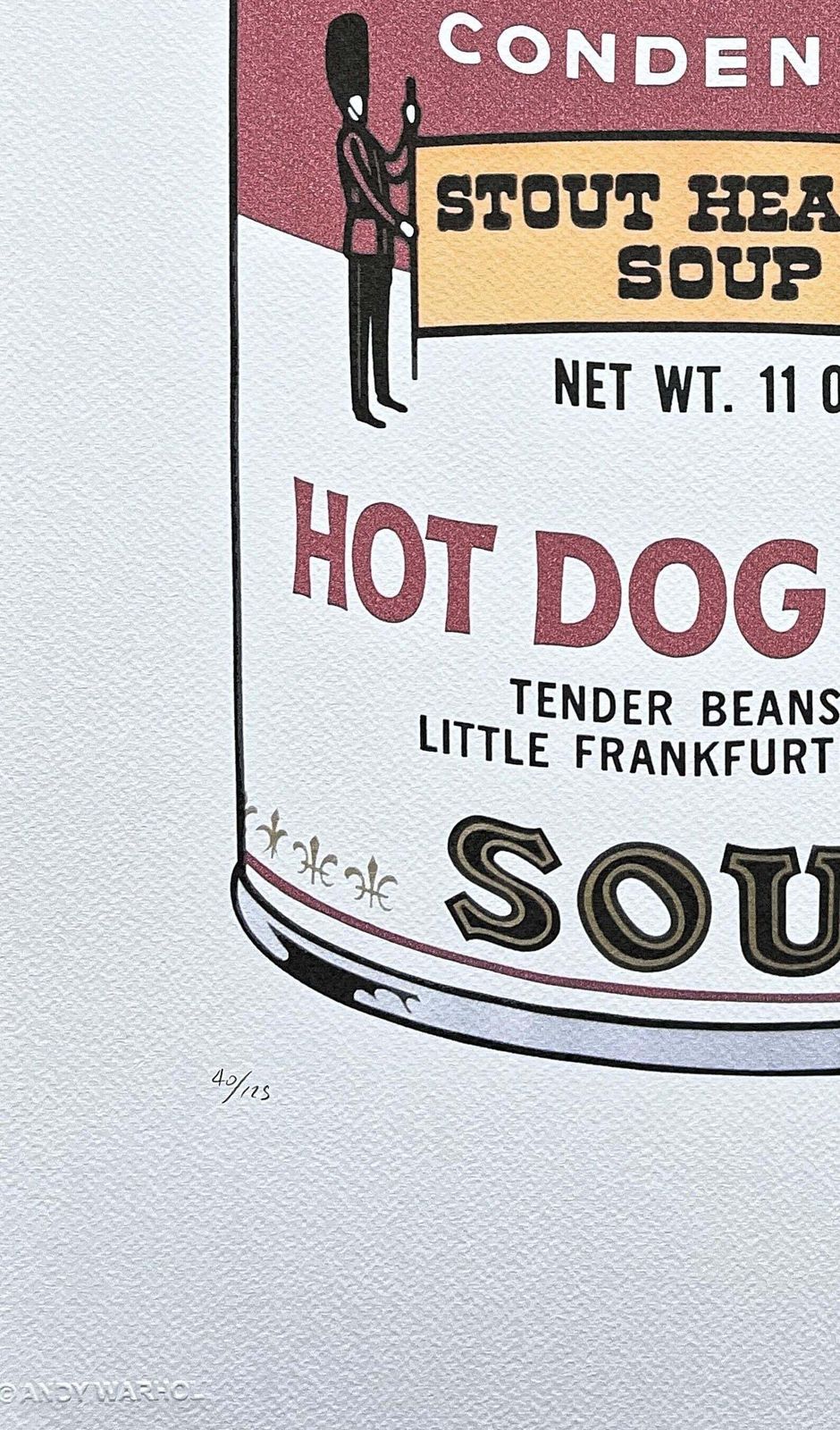 Naar Andy Warhol, Campbell's Soup   Hot Dog Bean, jaren 1980, lithografie photo for sale