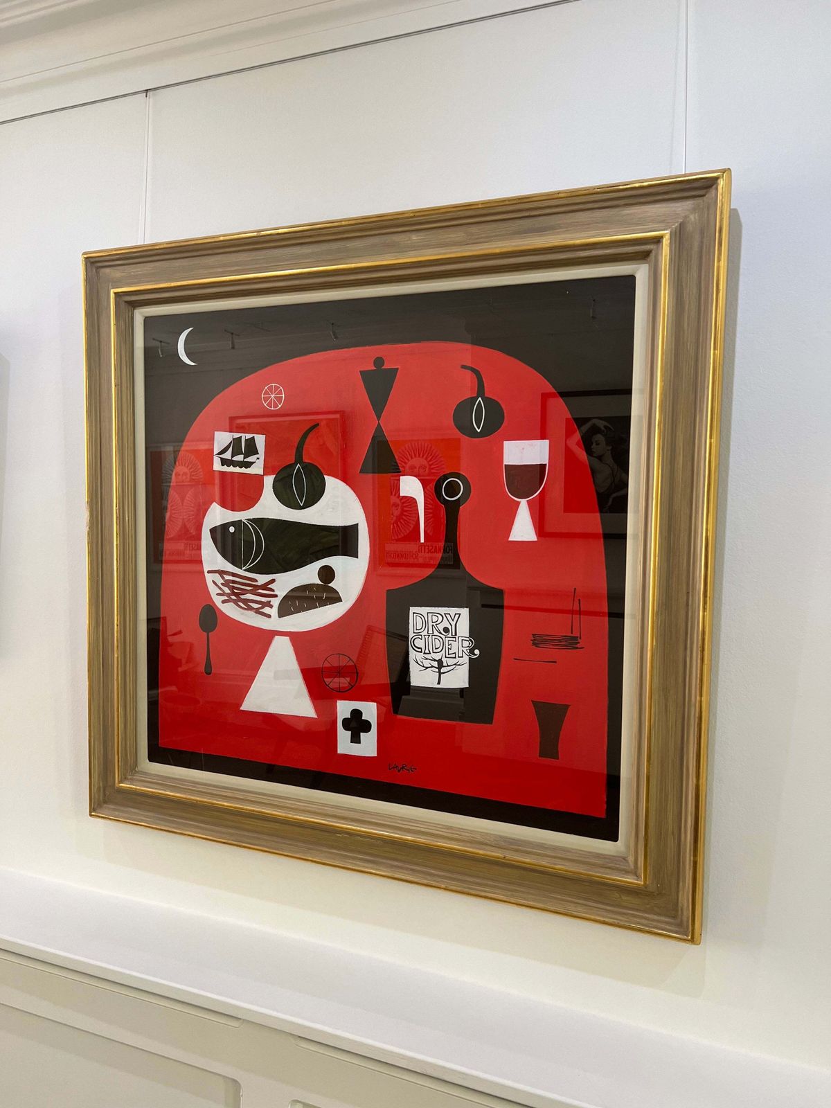 Cider And Fish, Stilllevenschilderij, Acryl Op Board, 2012 photo furniture