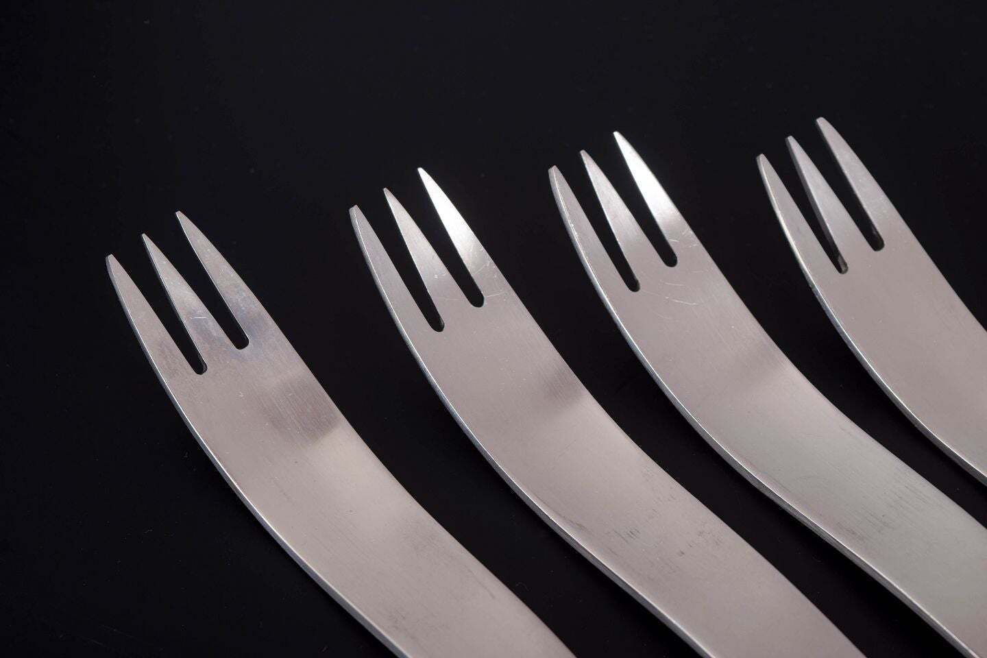 Arne Jacobsen For Anton Michelsen. Set Of Five Dinner Forks In Stainless Steel. photo furniture