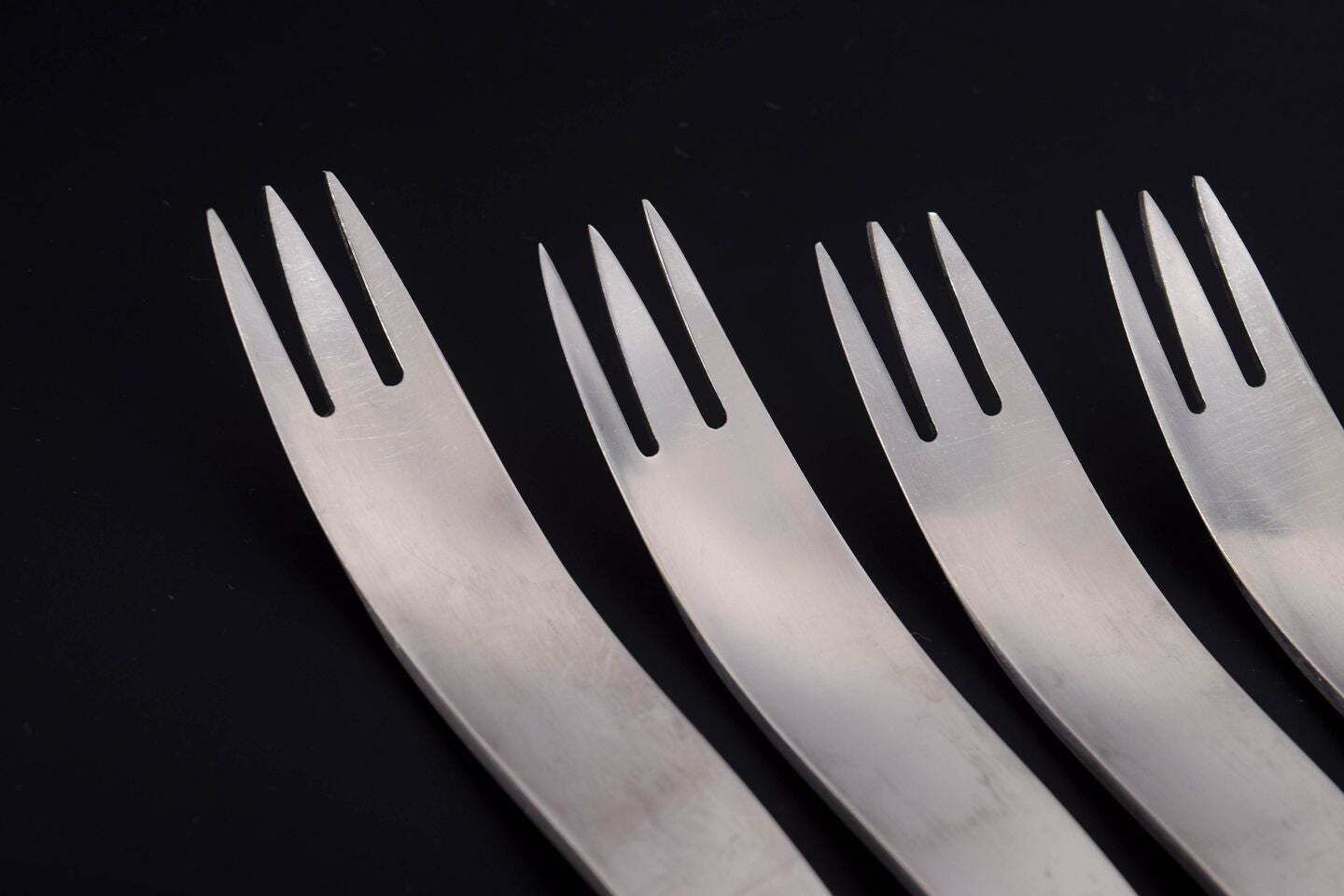 Arne Jacobsen For Anton Michelsen. Set Of Six Dinner Forks In Stainless Steel. photo for sale