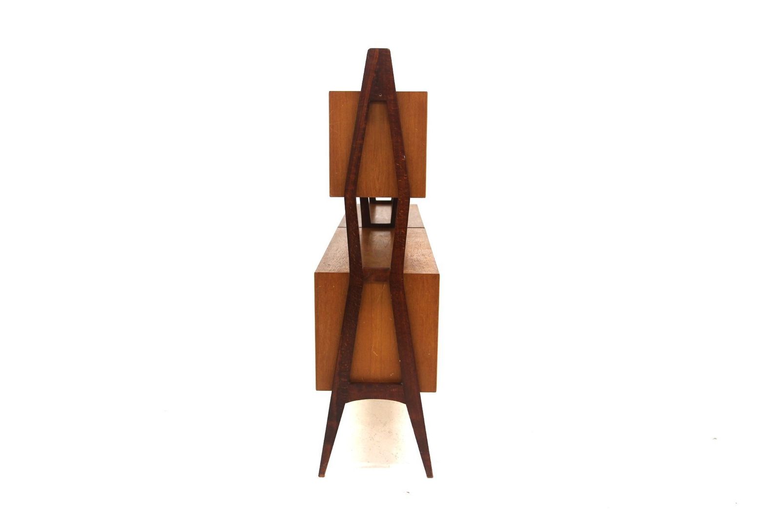 Bibliothèque scandinave double en teck, Suède, 1950 photo furniture