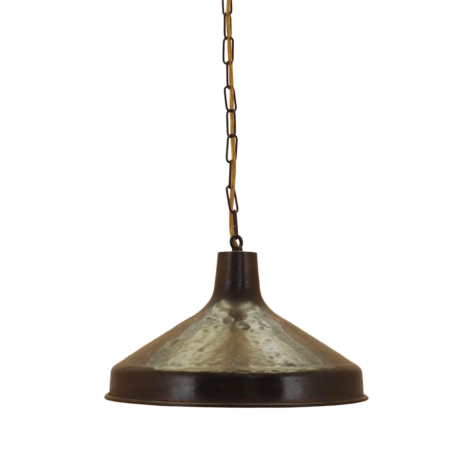 Deense Messing Hanglamp ca. jaren 1960 Mid-Century Modern Conische Kap