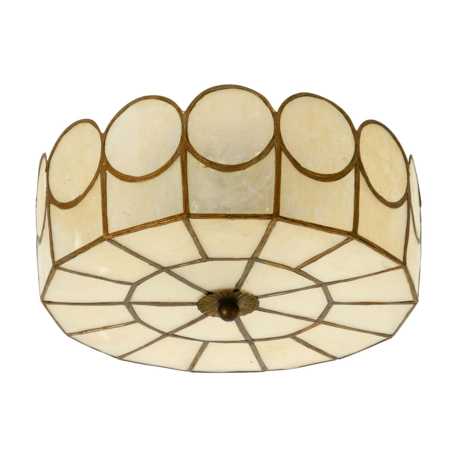 Elegant, Stunningly Beautiful Round Mid Century Modern Ceiling Or Wall Lamp Made