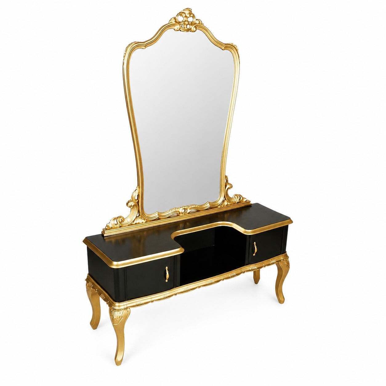 1930s Venetian Cream Lacquered And Gilded Dressing Table By Fratelli Testolini photo vinterior