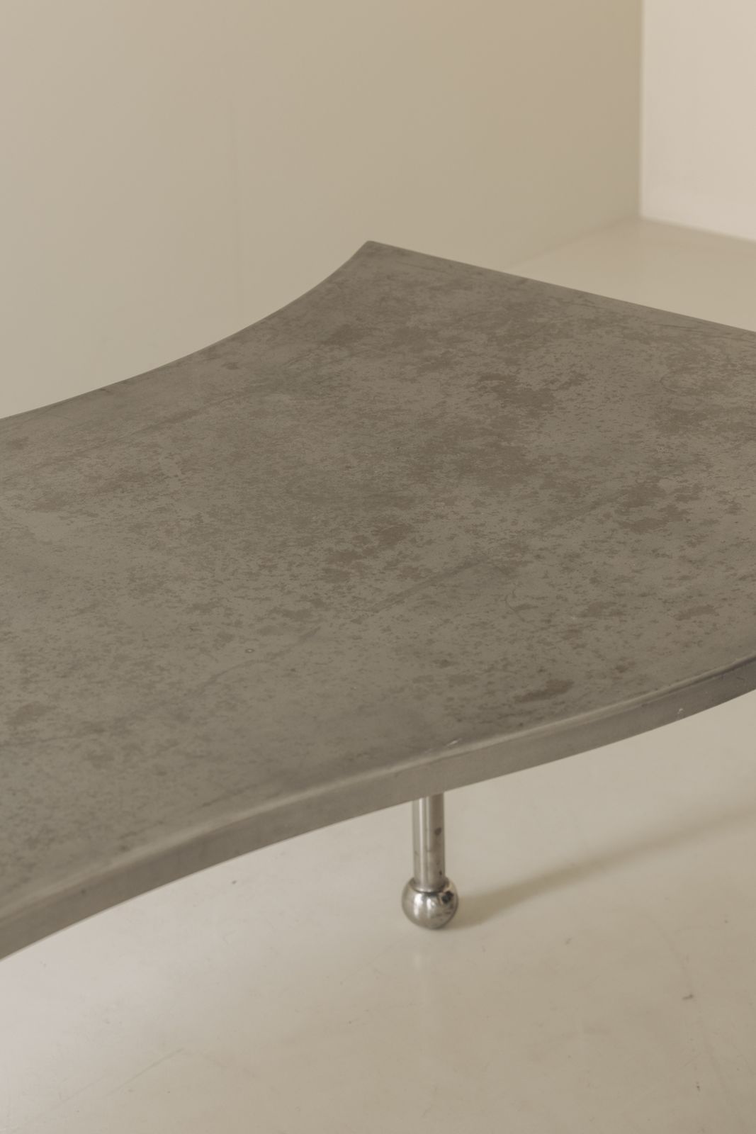 Postmodern Steel Free Form Table, France 1980s photo Furniture