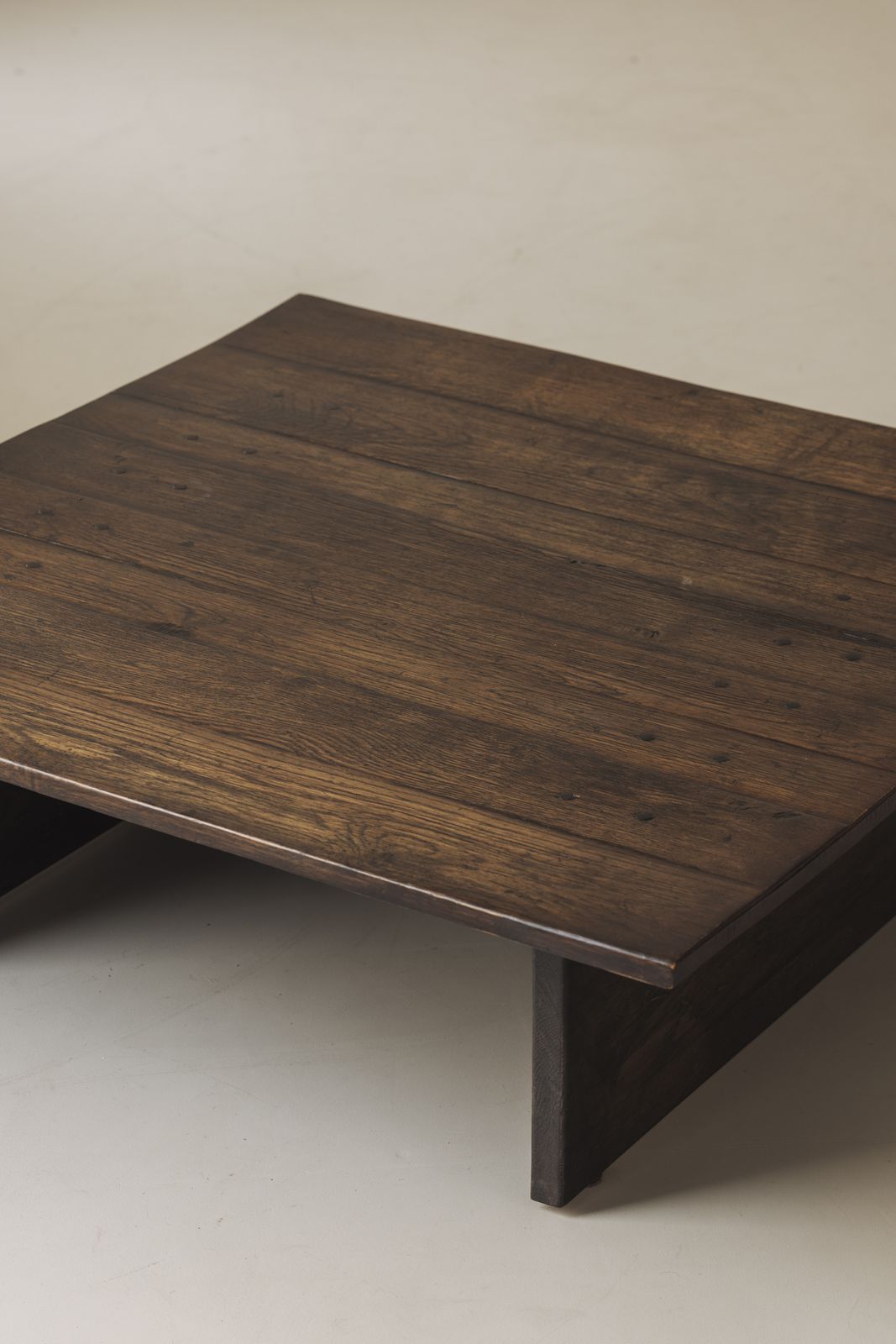 French Brutalist Square Coffee Table Dating From The 1970 photo for sale