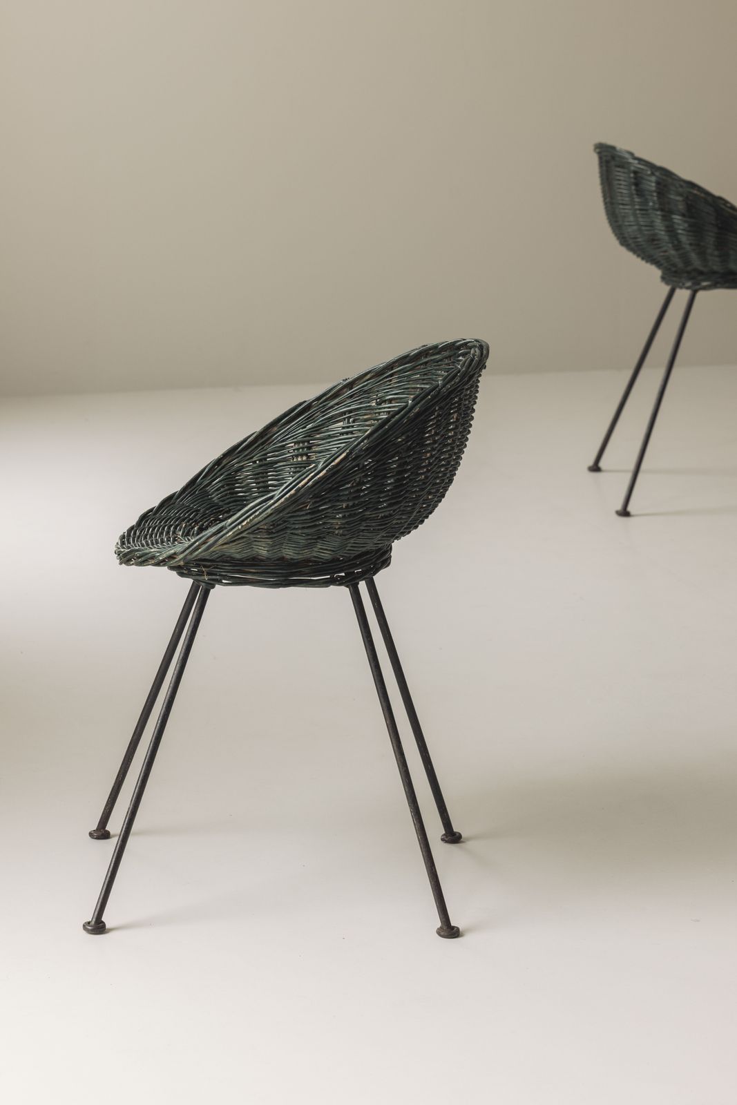Refined Pair Of Wicker Side Chairs, France 1970s photo Furniture