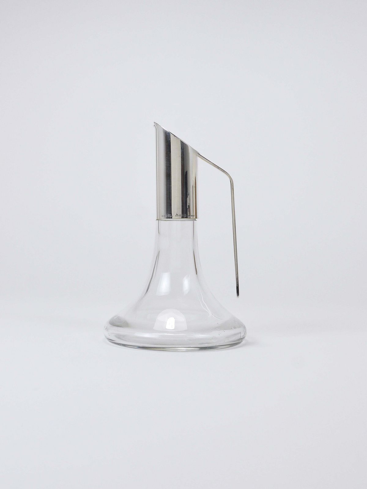 Riedel Mesa Elegante Zilveren Kristallen Karaf, Decanteerkaraf, Kan, Italië, jaren 1980 photo furniture