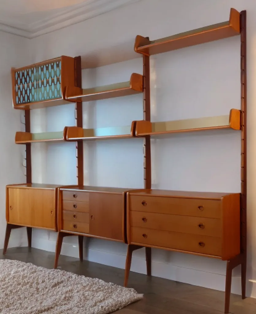 Bibliothèque sur pieds Ergo, scandinave mid-century, années 1960 photo vinterior