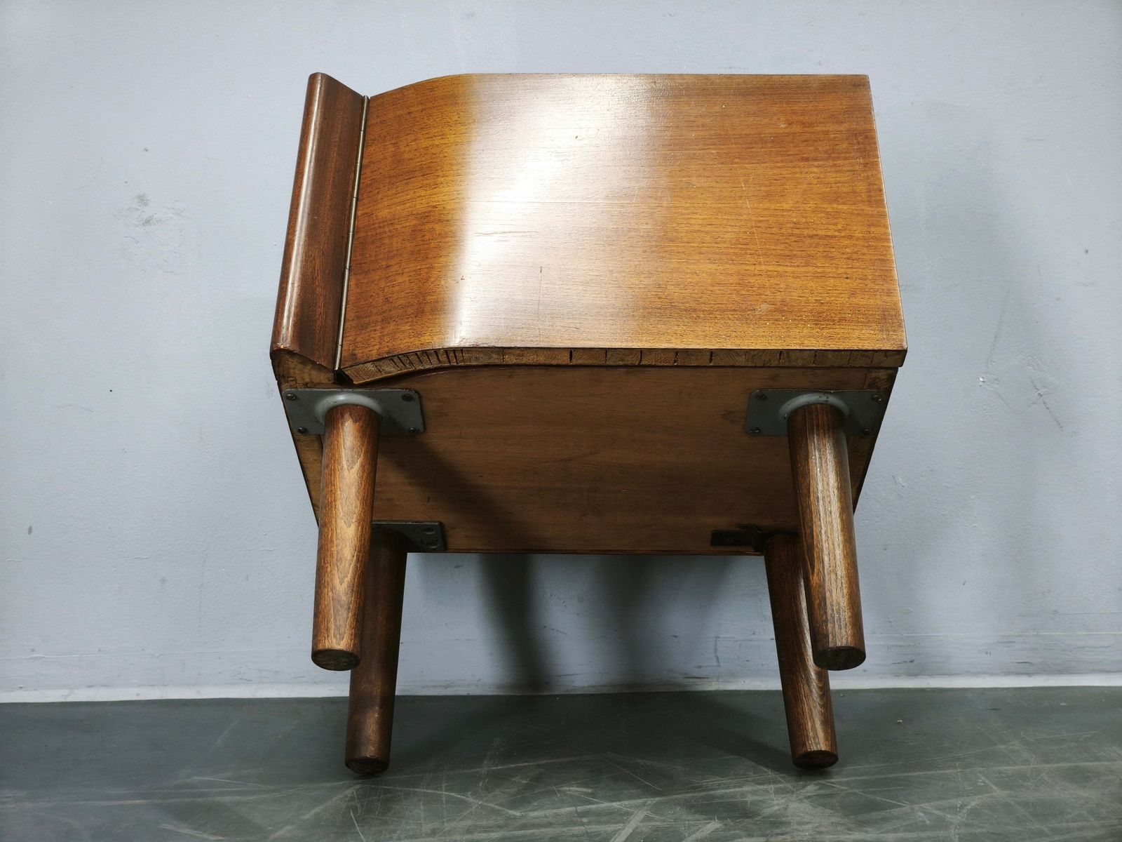 Paar Art Deco Nachtkastjes met Zwart Opaxit Glas, Tsjecho-Slowakije, jaren 1940 photo buy