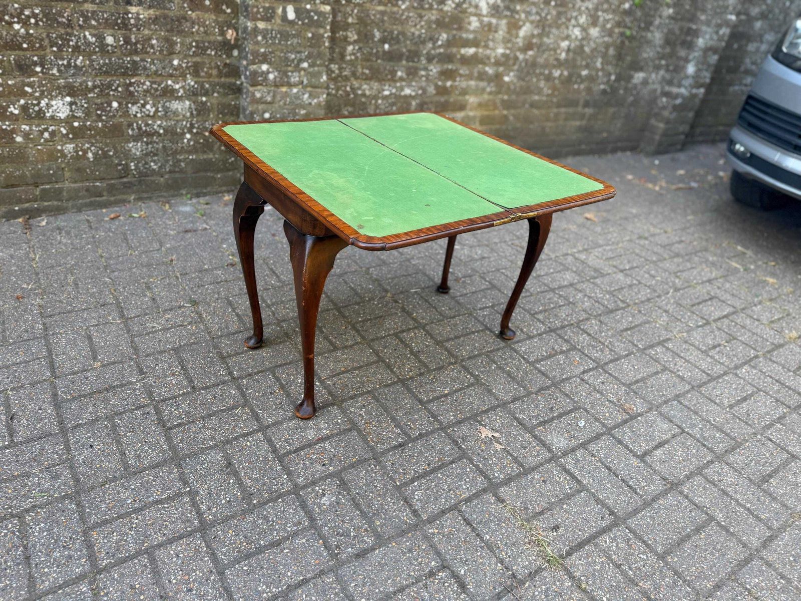Settee Height Vintage Mahogany Games Table Card Table Low Occasional Table Side Table Folding Top Storage Compartment