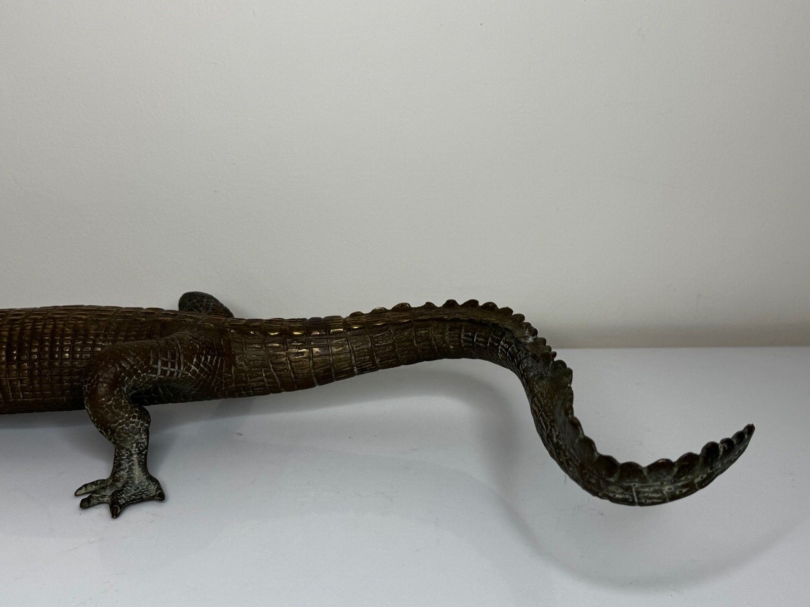 Early 20th Century Bronze Crocodile Fountain Head Garden Spout In The Manner Of Antoine Louis Barye photo buy