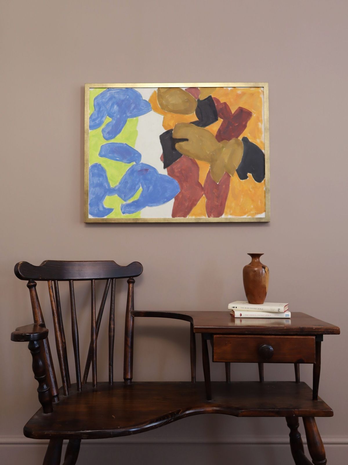 Forms In Motion, olieverfschilderij, midden 20e eeuw photo furniture