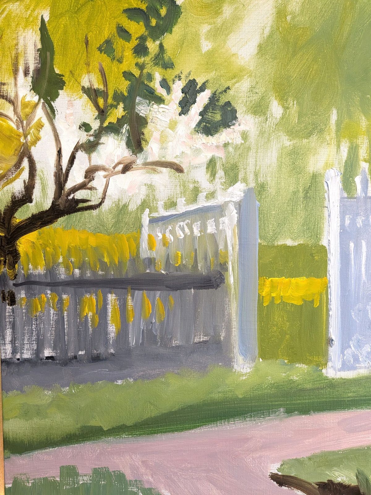 Garden Gate In Spring  In Oil Onto Canvas photo 479.0