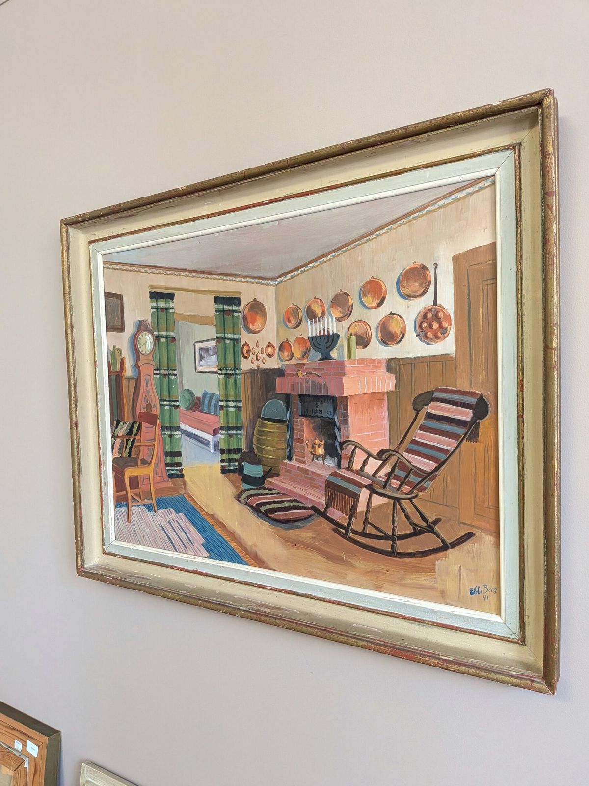 The Family Sitting Room In Oil Onto Board photo furniture