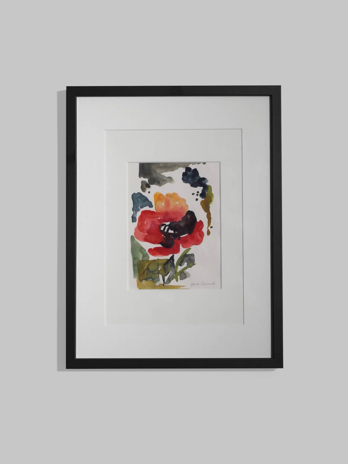 Aquarel bloemenchilderij, jaren 1990, Duitsland