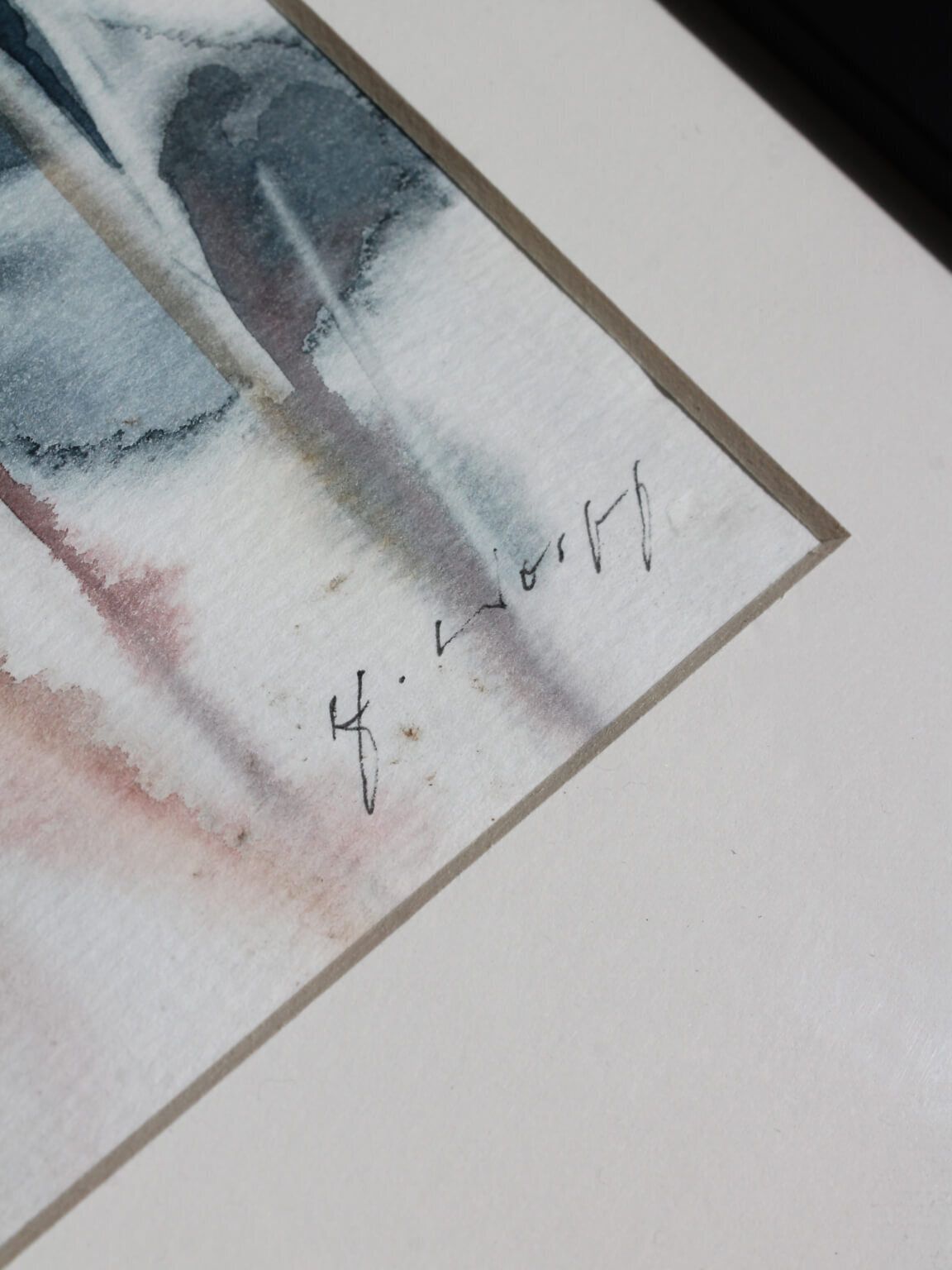 Abstract aquarelbloemenschilderij, jaren 1990, Duitsland photo for sale