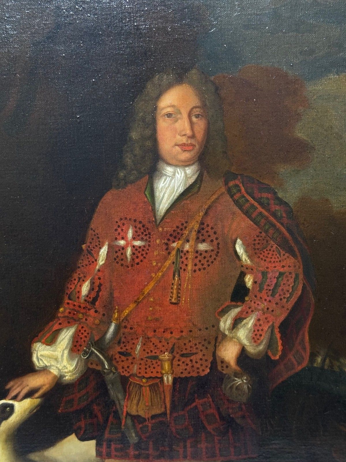 19th Century Jacobite Highland Noble Oil Portrait Kenneth Sutherland 3rd Lord Duffus In 1732 After Richard Waitt photo furniture
